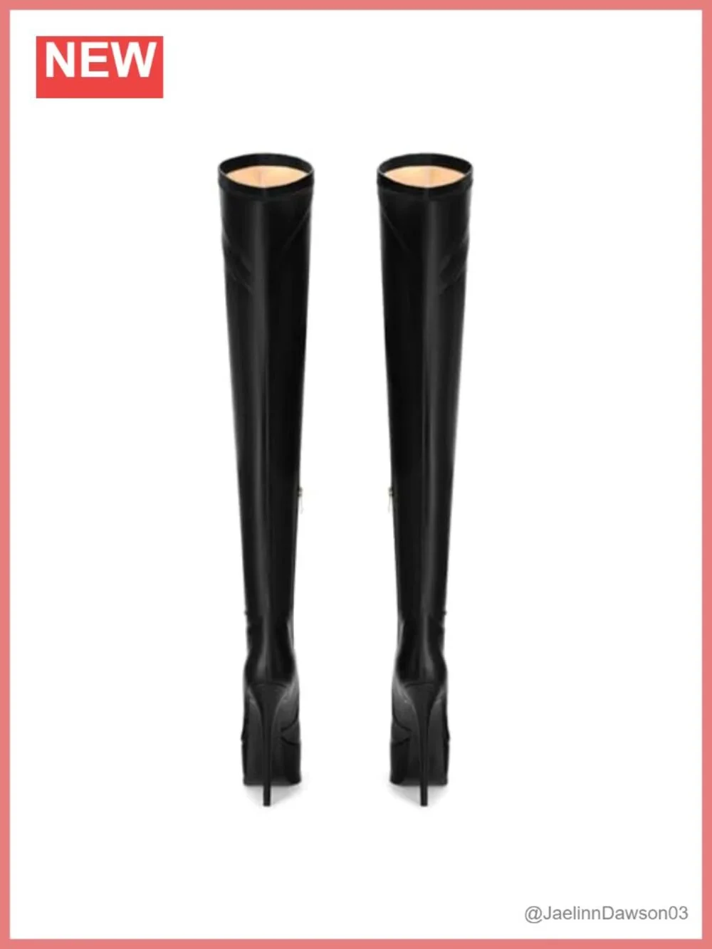 Platform Over The Knee Boots Thigh High Stiletto Zipper Round Toe Tall Boots